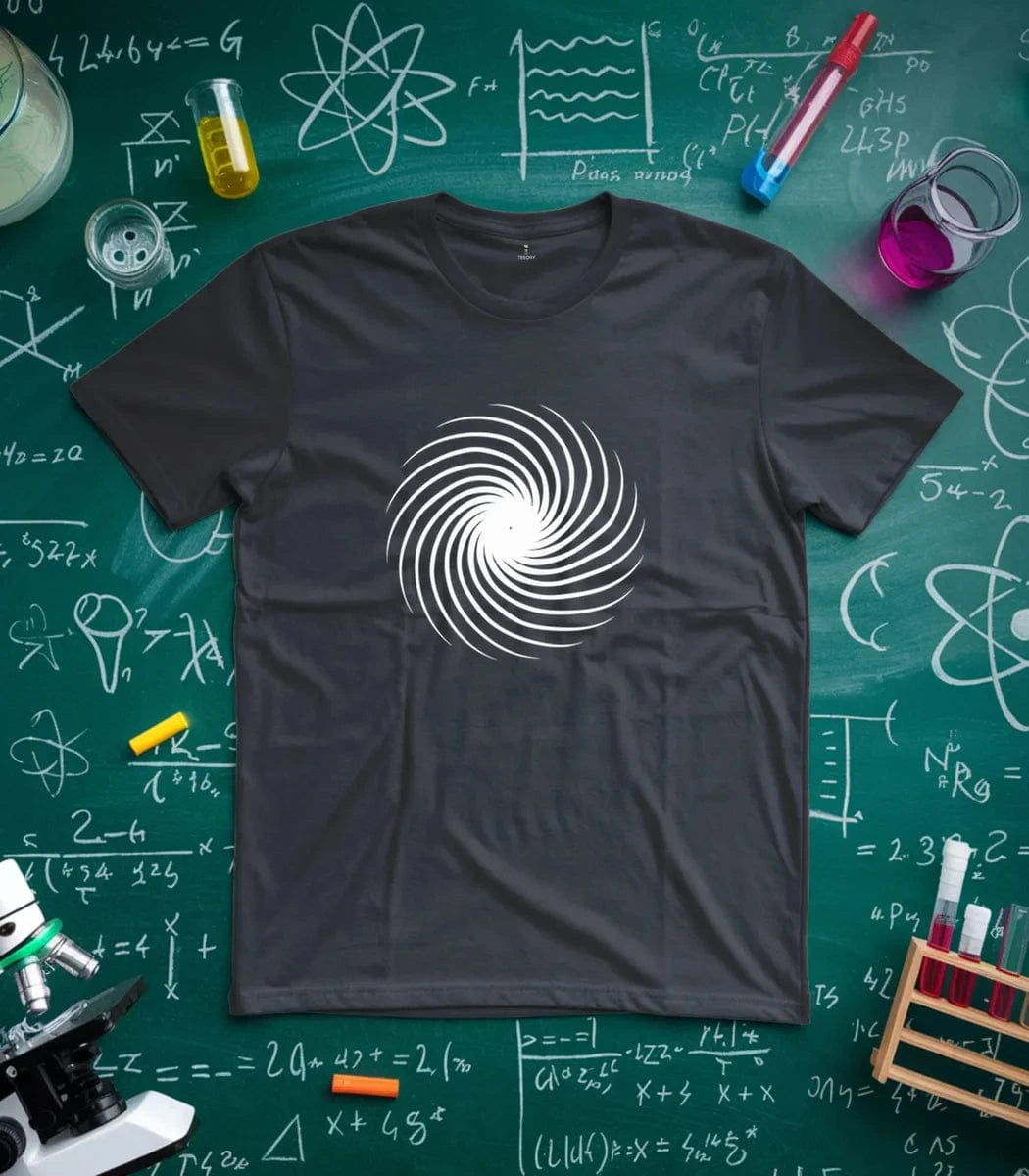 Hypnotic Spiral Black and White T-Shirt