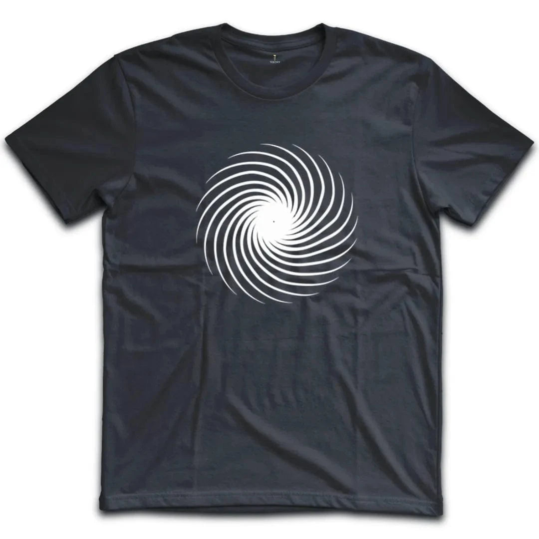 Hypnotic Spiral Black and White T-Shirt