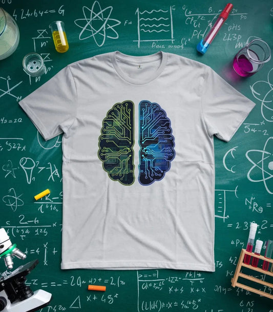 Futuristic Circuit Board Brain T-Shirt