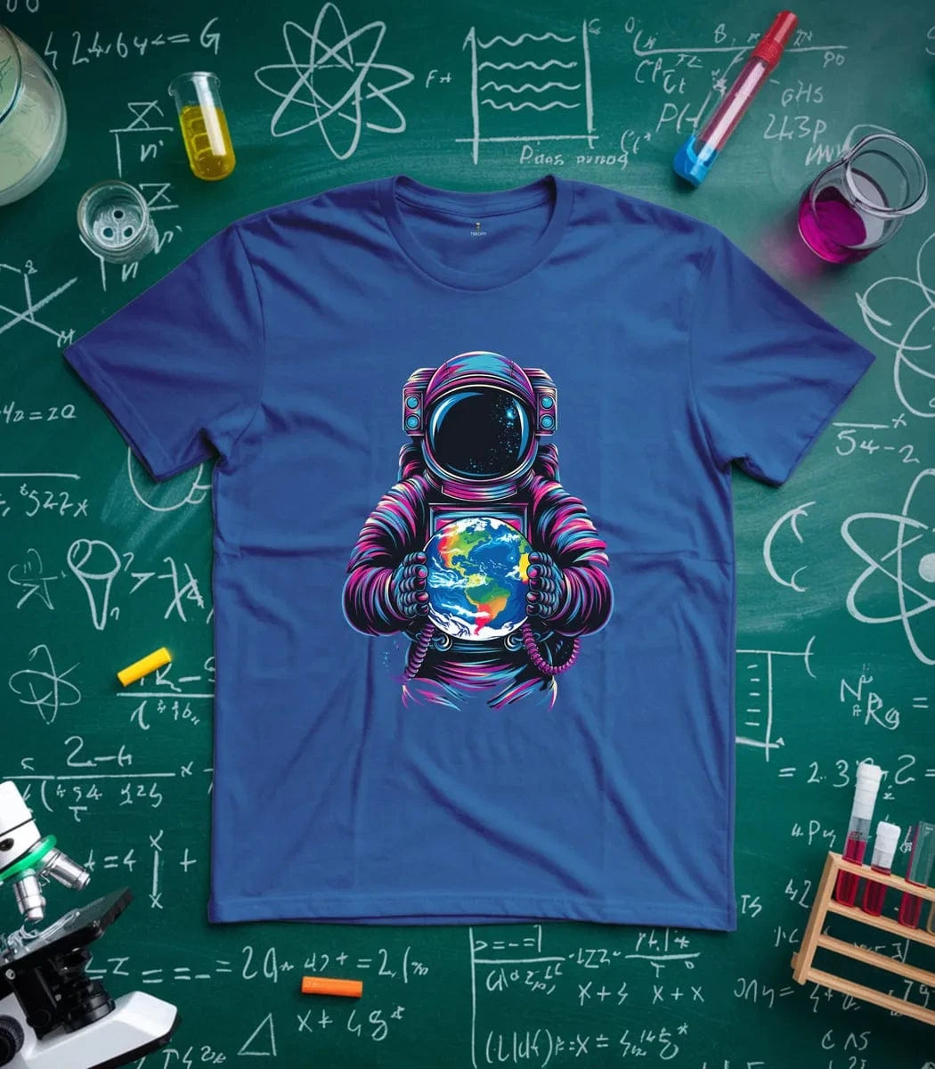 Colorful Astronaut Earth T-Shirt
