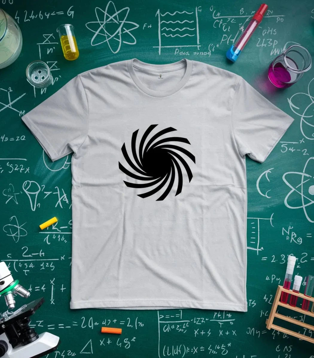 Abstract Swirling Black and White T-Shirt