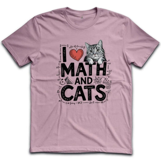 I Love Math And Cats T-Shirt