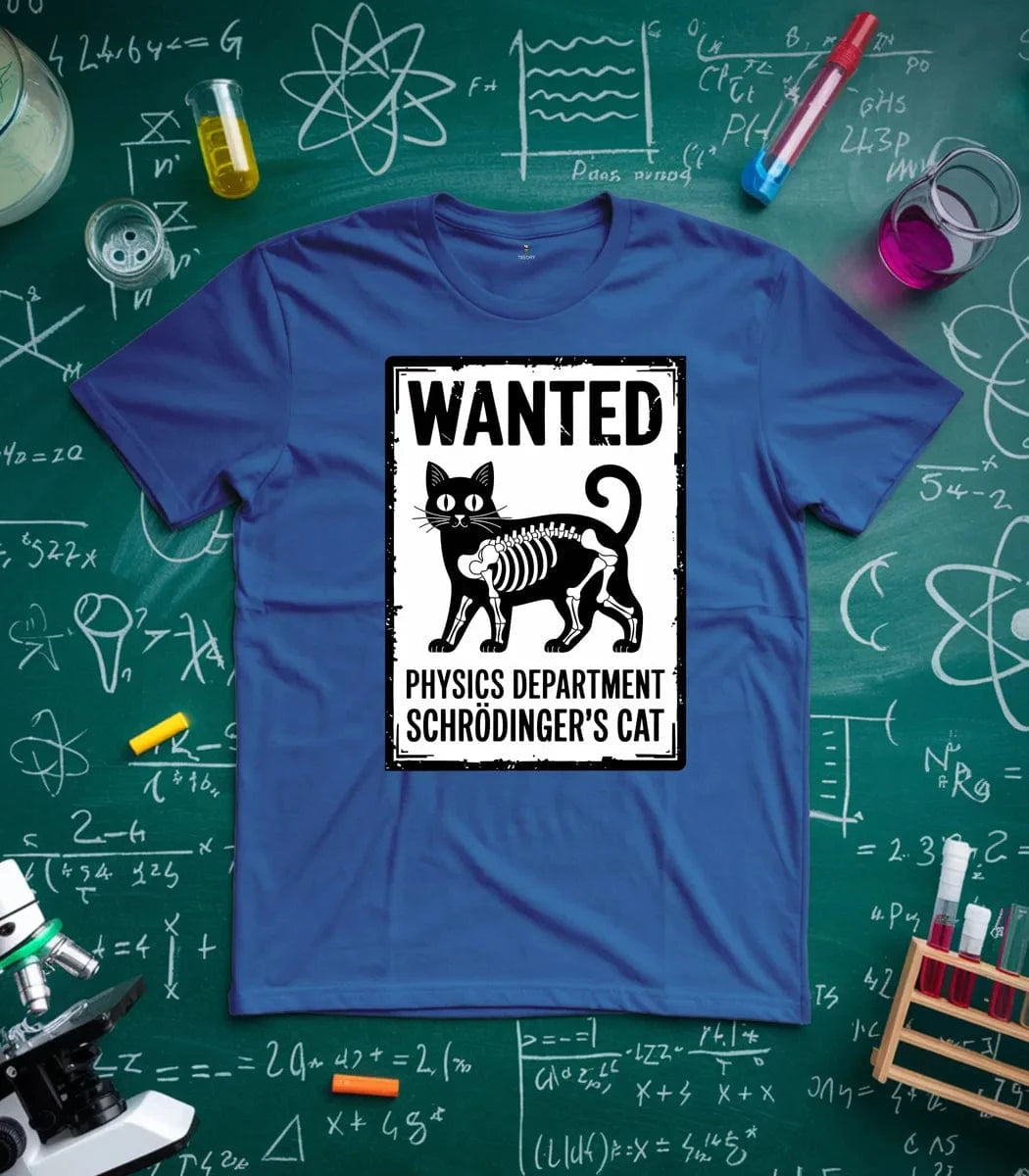 Wanted Schrodinger Cat T-Shirt