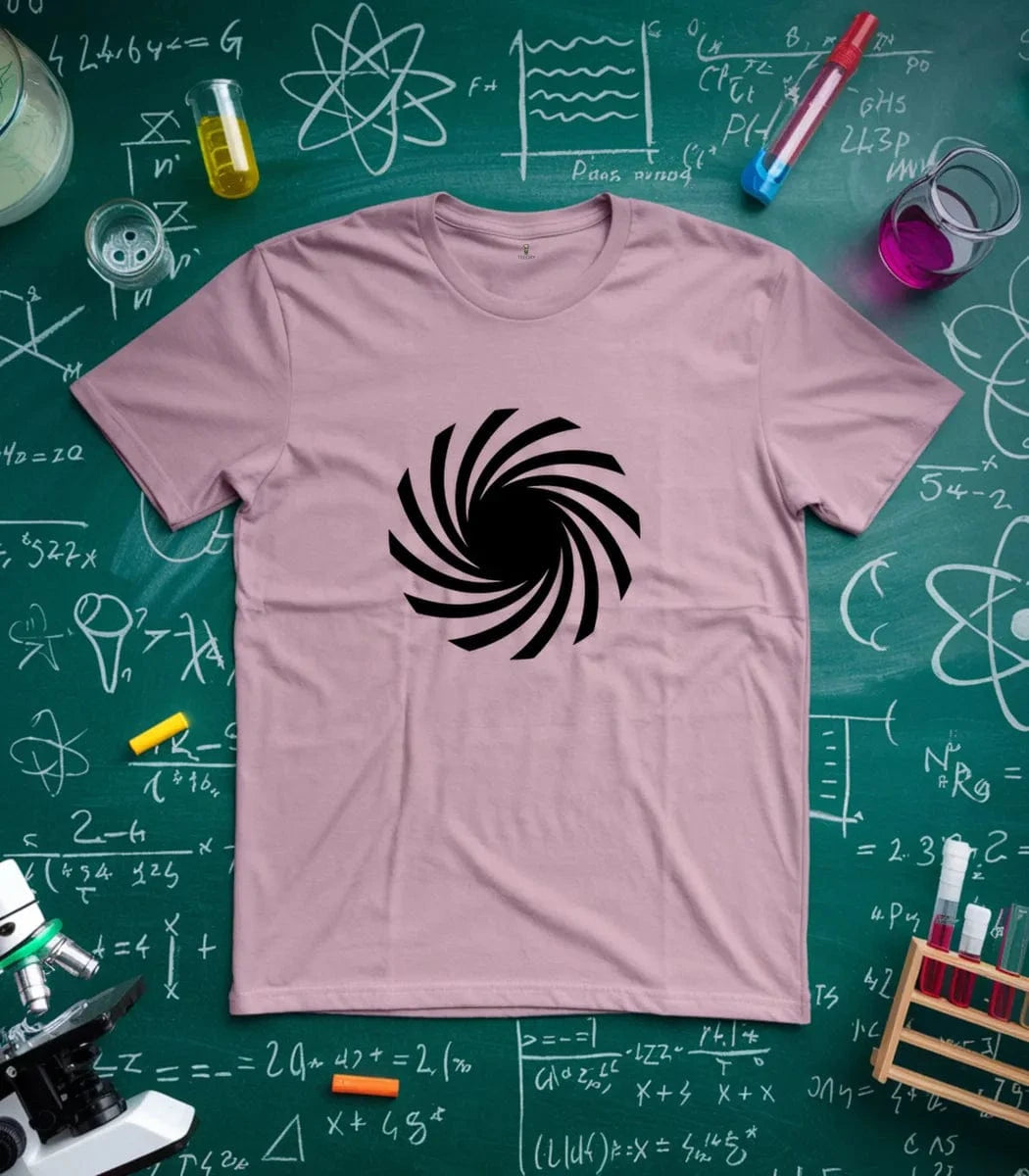Abstract Swirling Black and White T-Shirt