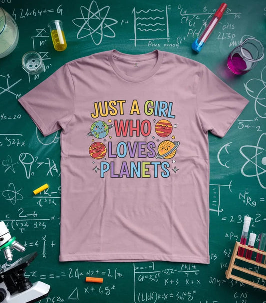Just a Girl Who Loves Planets T-Shirt