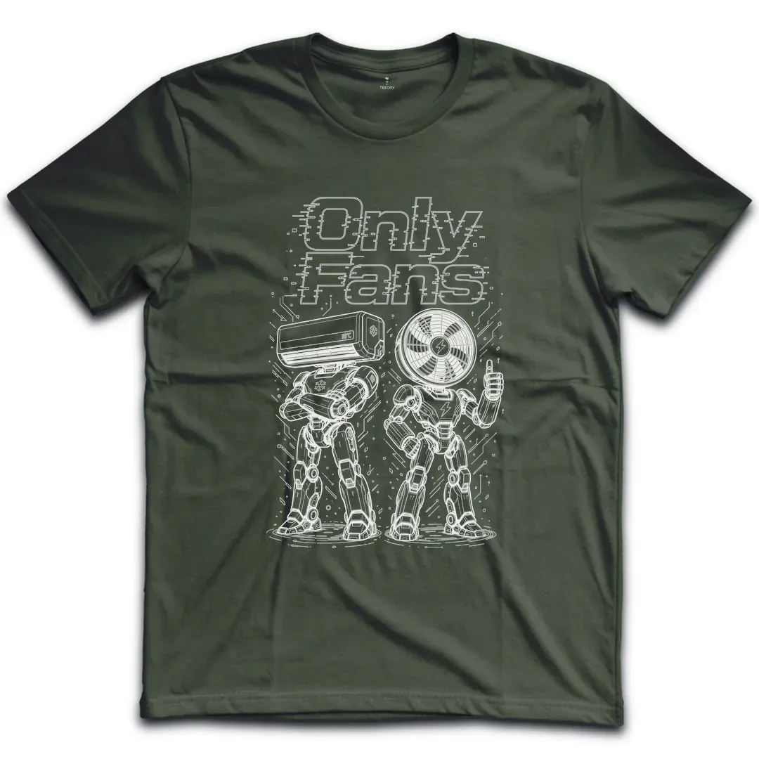 Only Fans Robots Dark T-Shirt