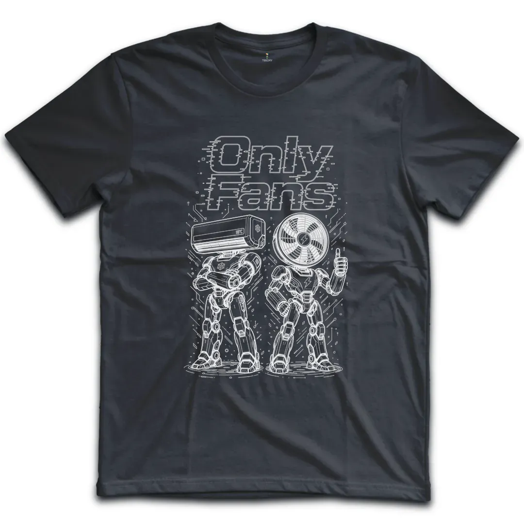 Only Fans Robots Dark T-Shirt