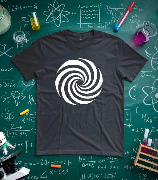 Hypnotic Black and White Spiral T-Shirt