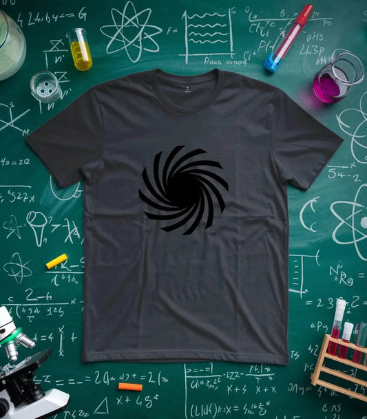 Abstract Swirling Black and White T-Shirt