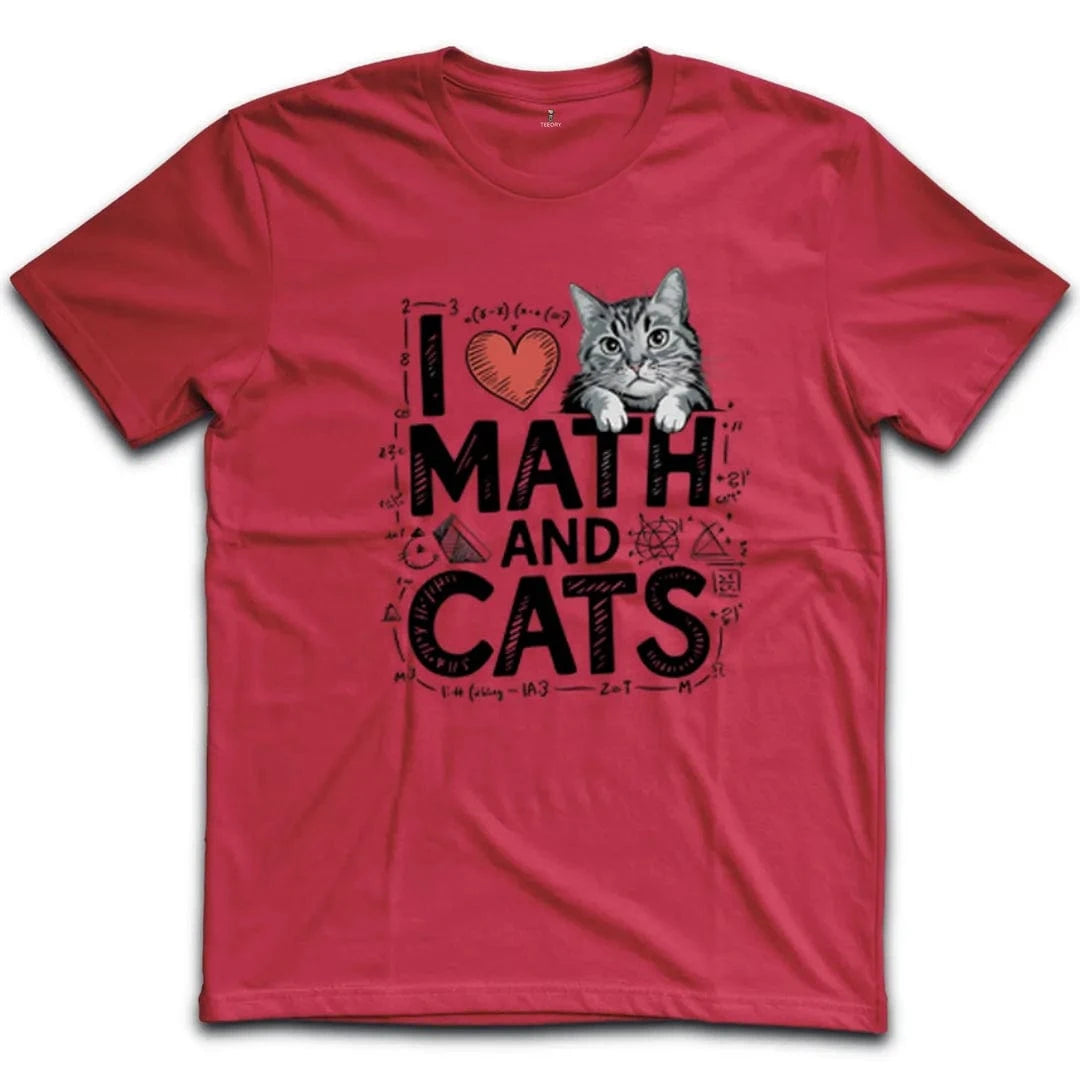 I Love Math And Cats T-Shirt