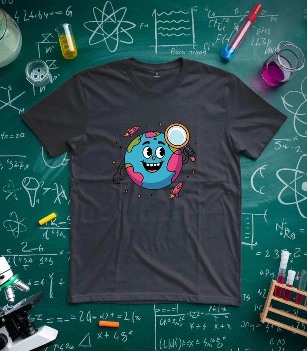 Earth with Magnifying Glass T-Shirt