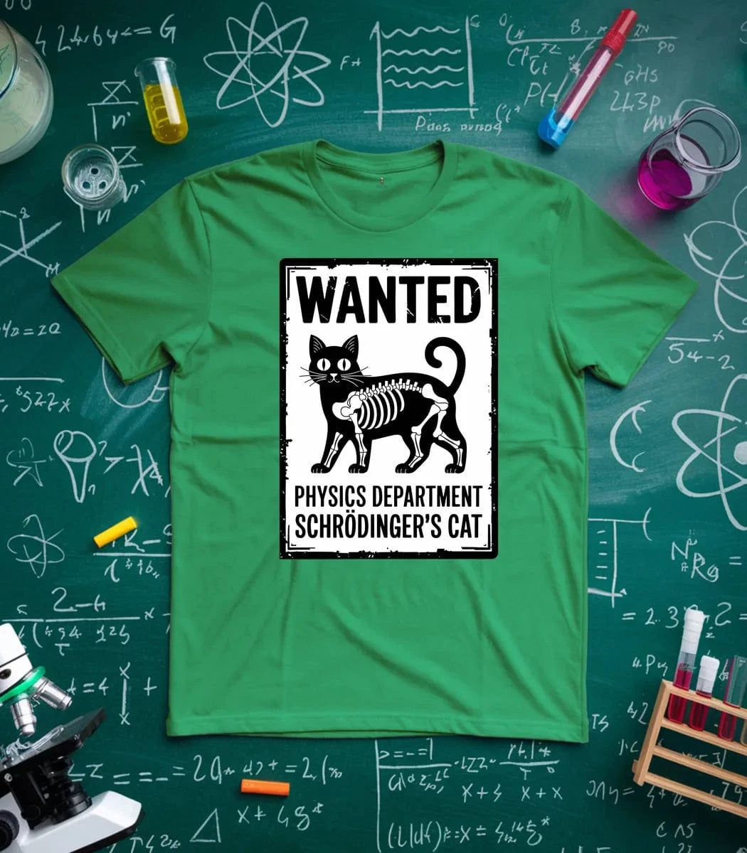 Wanted Schrodinger Cat T-Shirt
