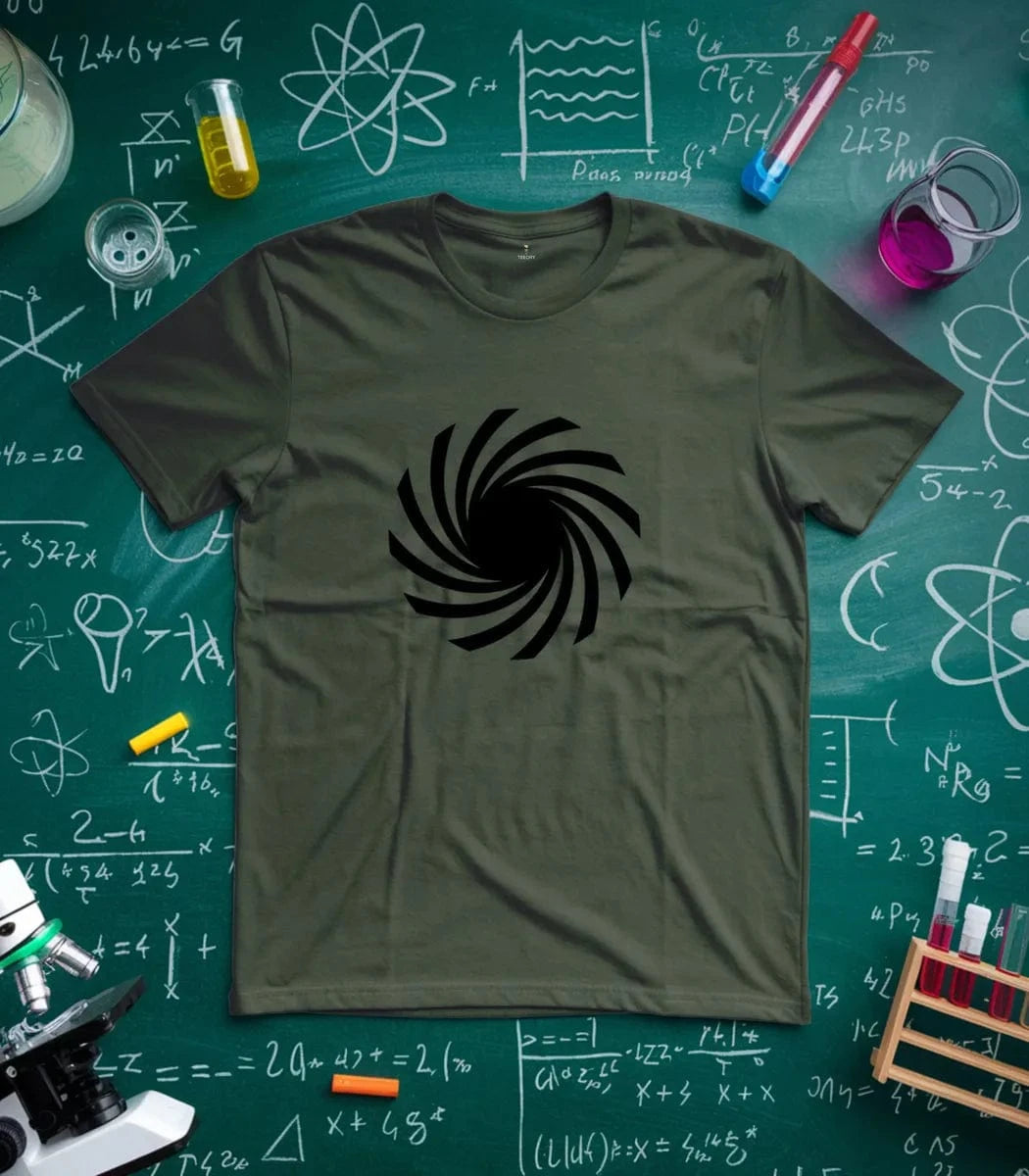 Abstract Swirling Black and White T-Shirt
