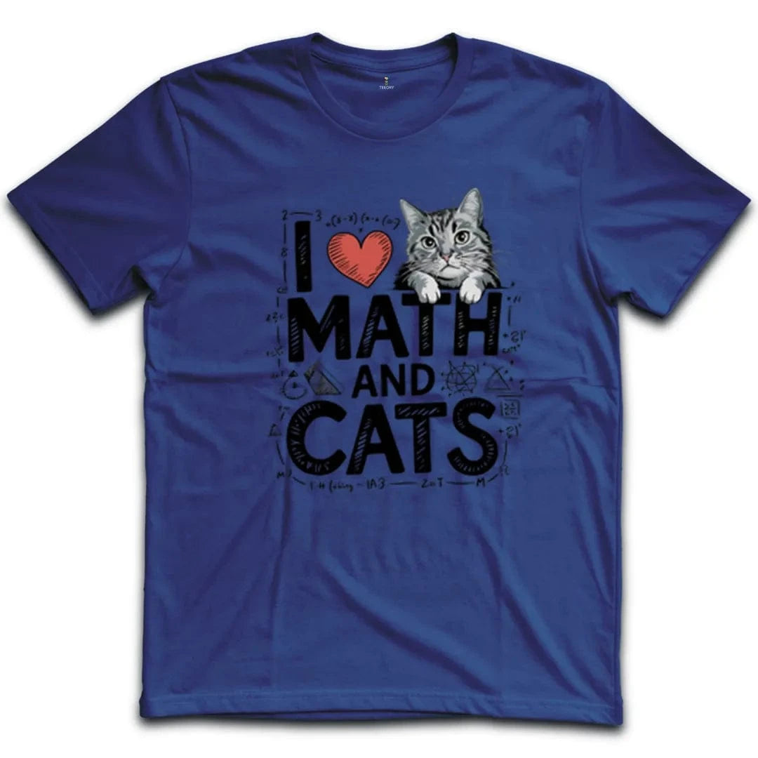 I Love Math And Cats T-Shirt