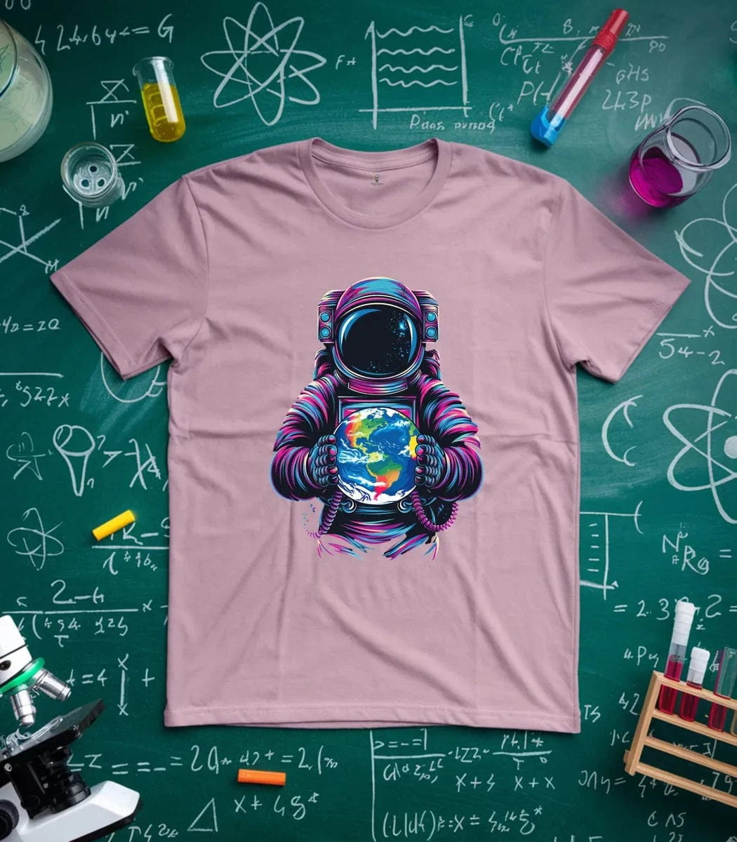 Colorful Astronaut Earth T-Shirt