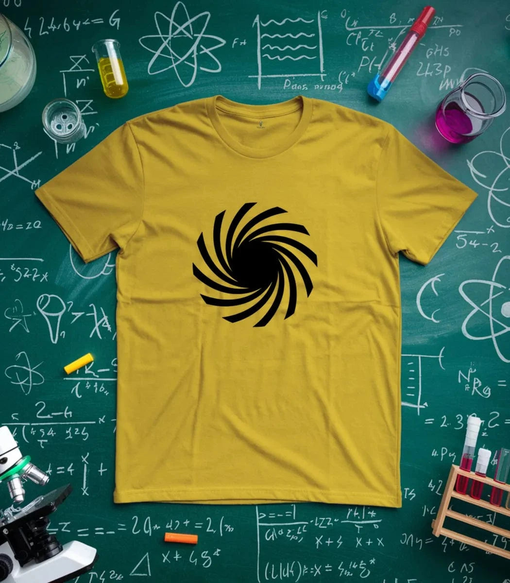 Abstract Swirling Black and White T-Shirt