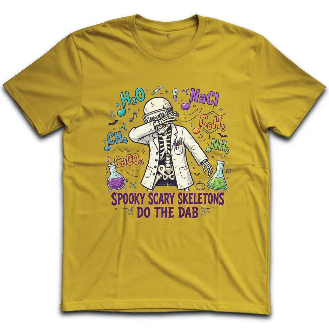 Spooky Scary Skeletons Dab T-Shirt