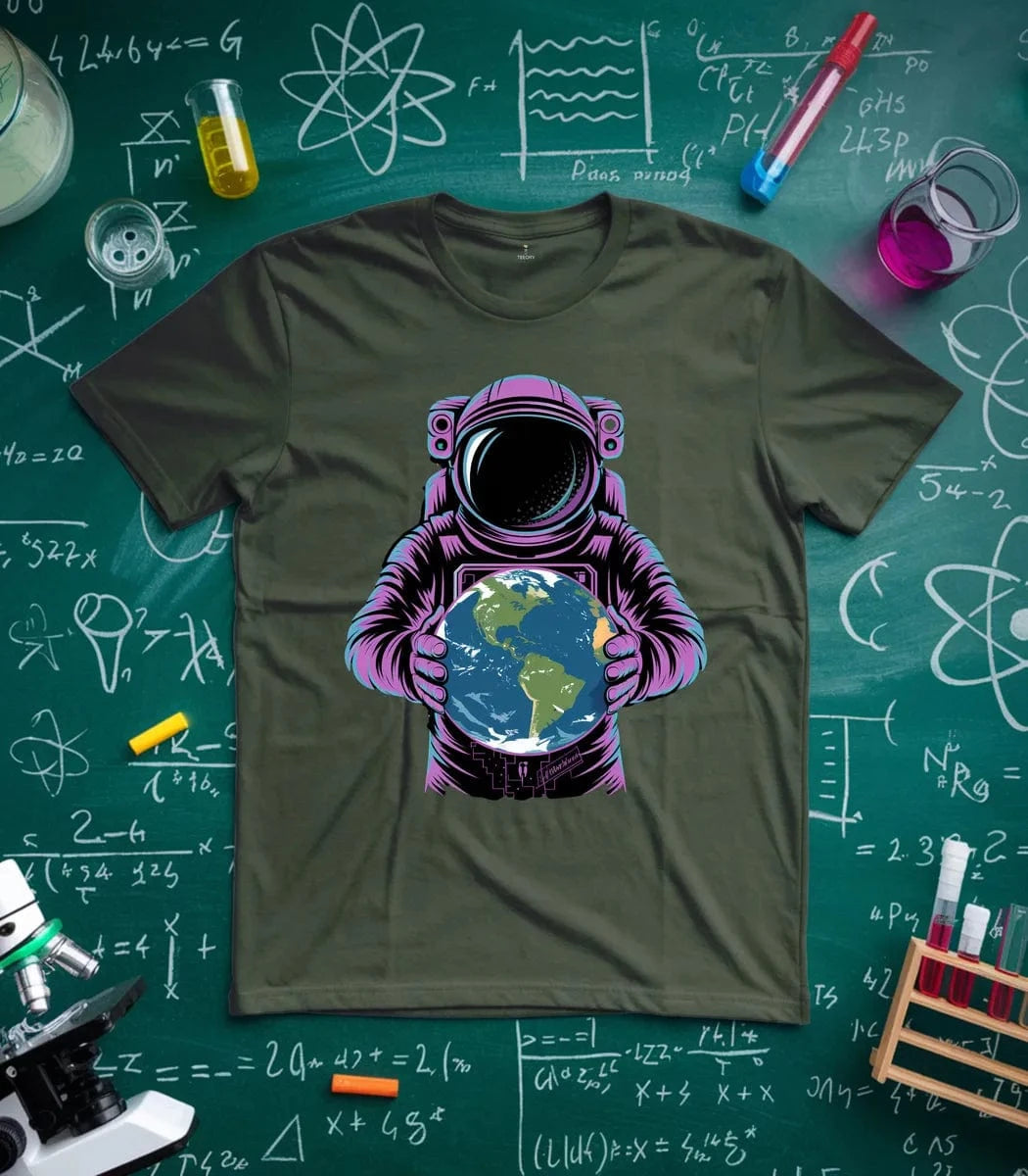 Astronaut Holding Earth T-Shirt