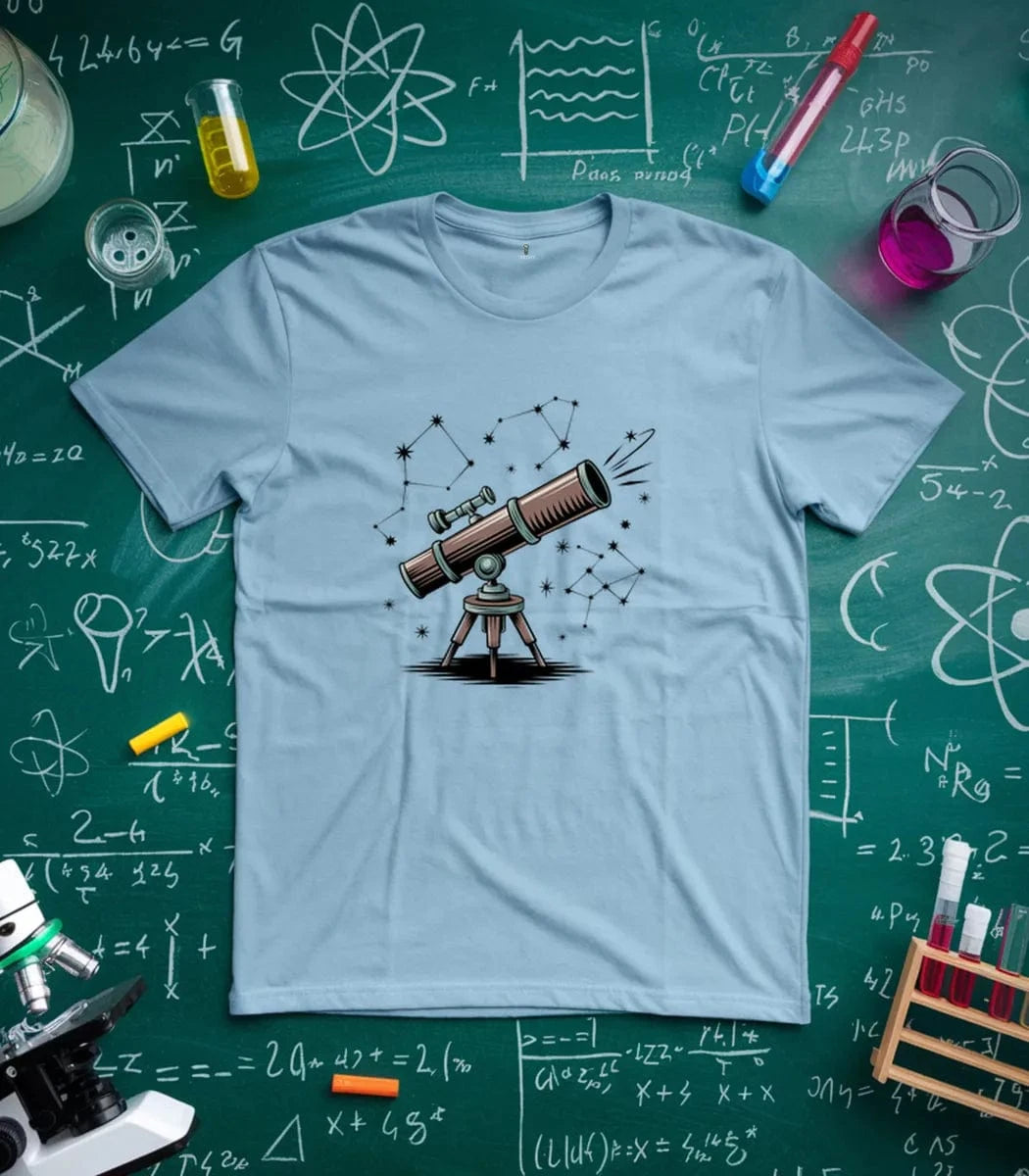 Stargazing Telescope and Constellations T-Shirt