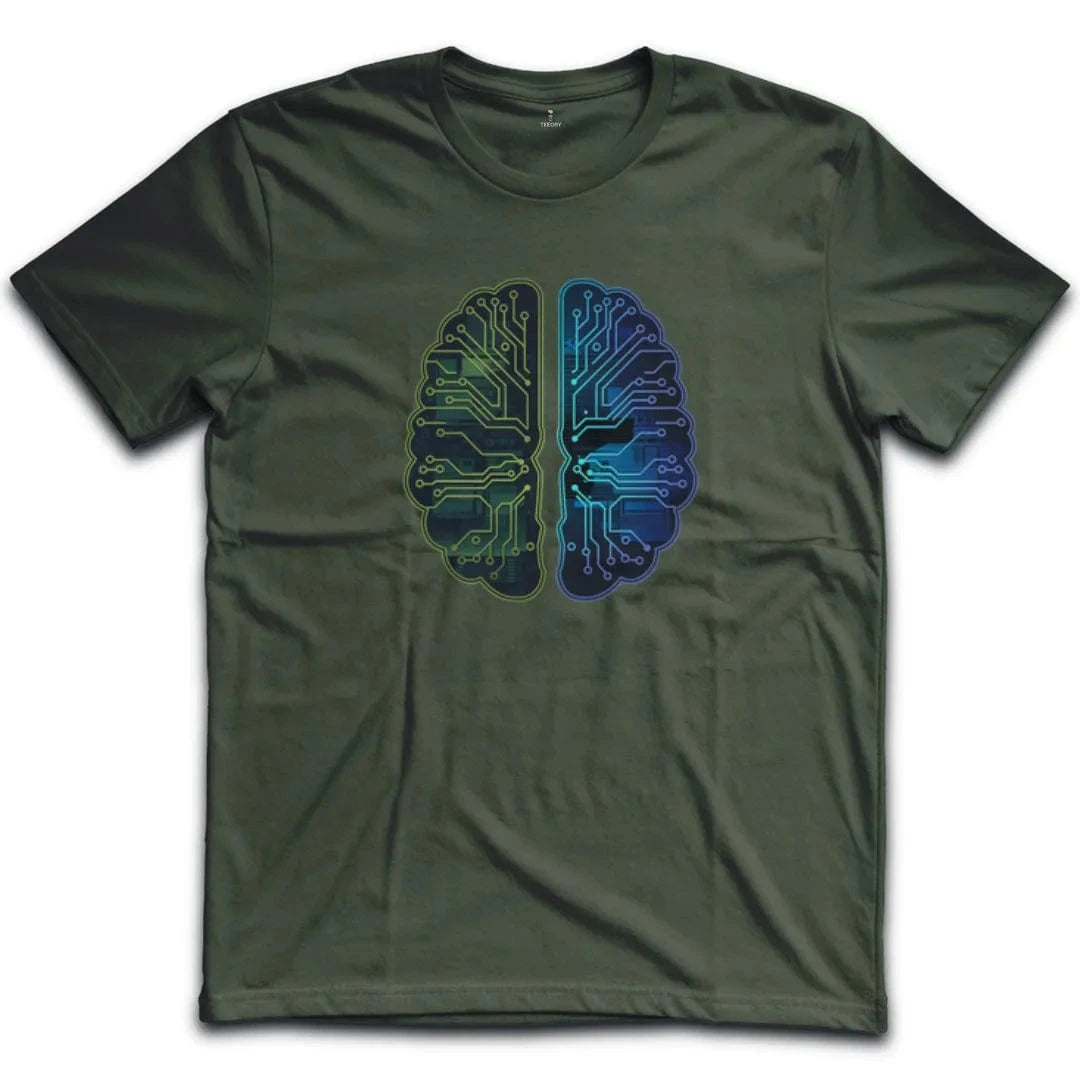 Futuristic Circuit Board Brain T-Shirt