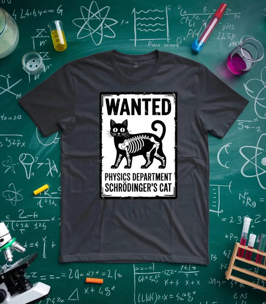 Wanted Schrodinger Cat T-Shirt