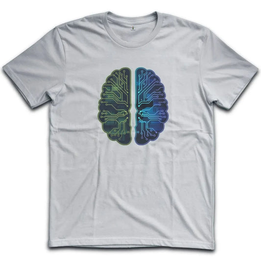 Futuristic Circuit Board Brain T-Shirt