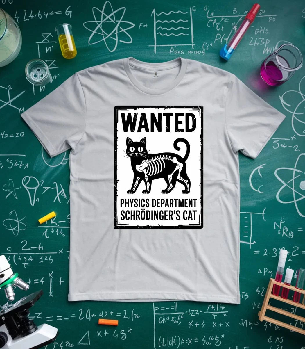 Wanted Schrodinger Cat T-Shirt